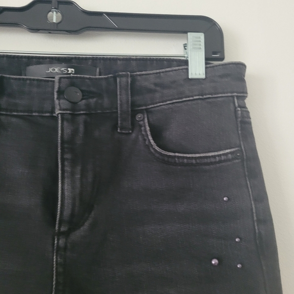 Joe's The Smith High-Rise Straight leg Ankle lengt jeans raw hem  in black Sz 25 - Picture 8 of 15